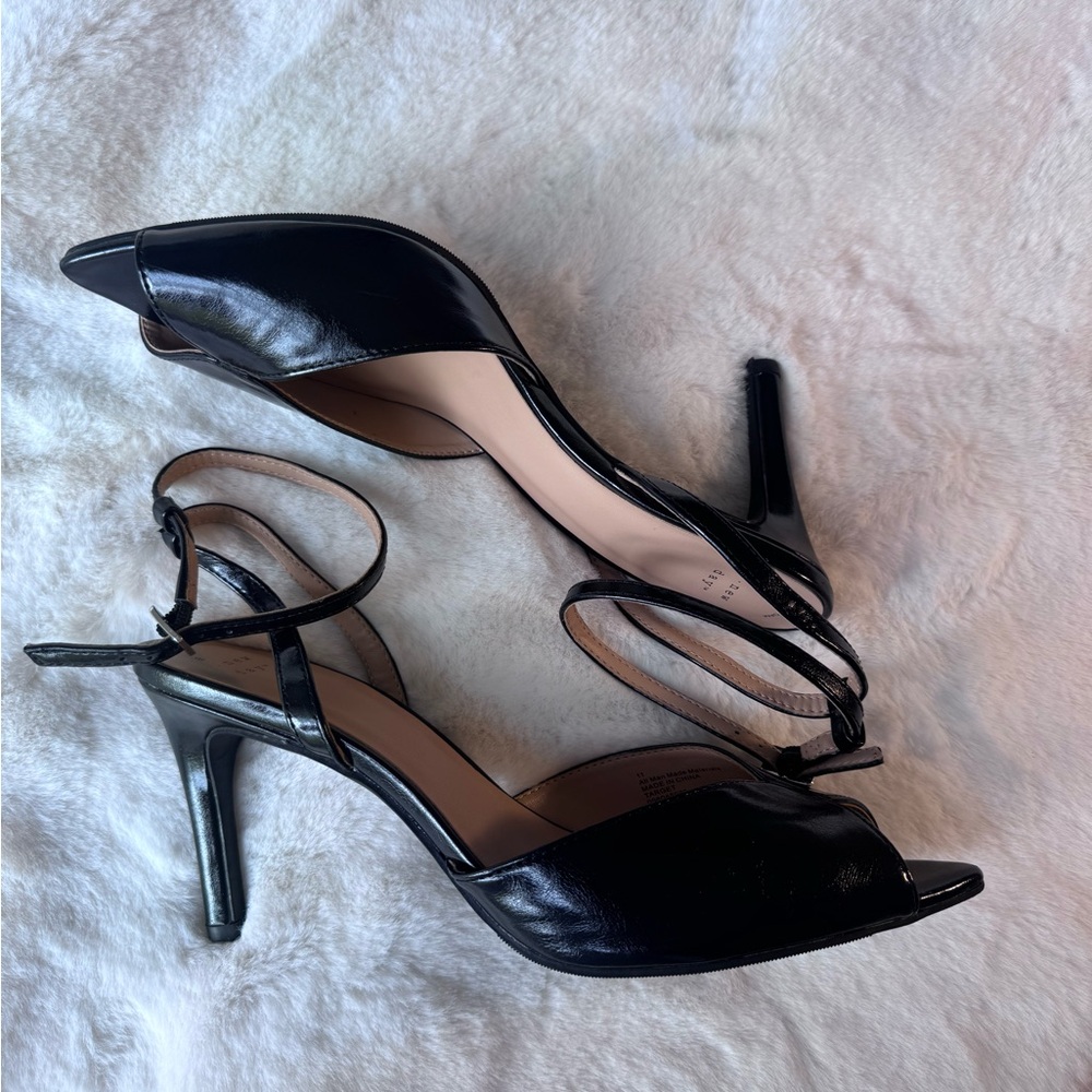 A New Day Black Women's Virginia Peep Toe Heels Size 11 - Picture 5 of 7